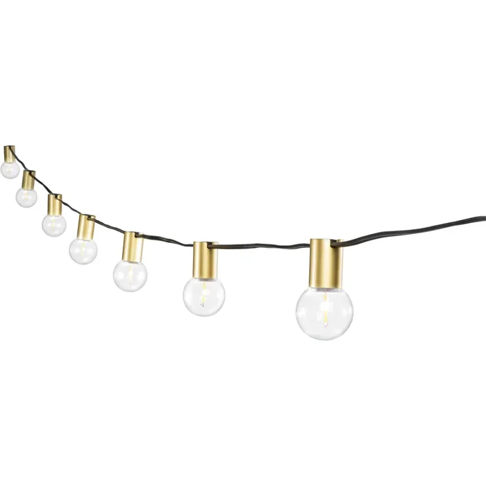 Gold Bistro Indoor Outdoor LED 25 Bulb String Lights