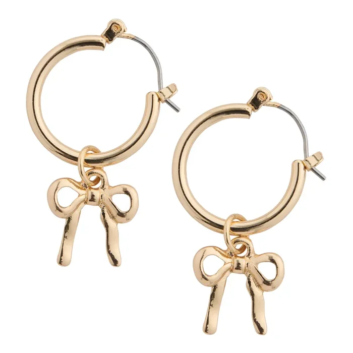 Gold Hoop Interchangeable Charm Earring Set