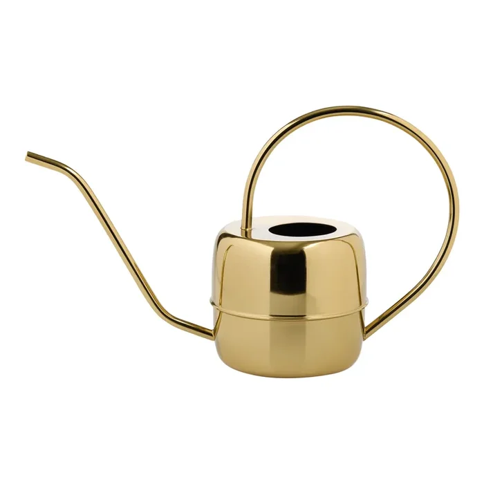 Gold Iron Gooseneck Mid Century Watering Can