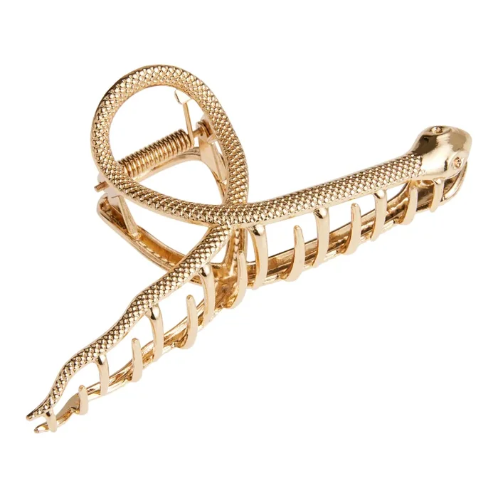 Gold Metal Snake Claw Clip