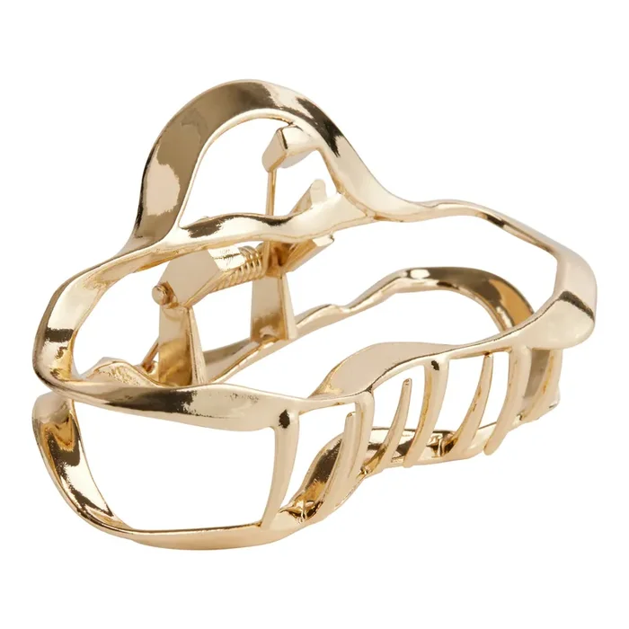 Gold Metal Squiggle Claw Clip