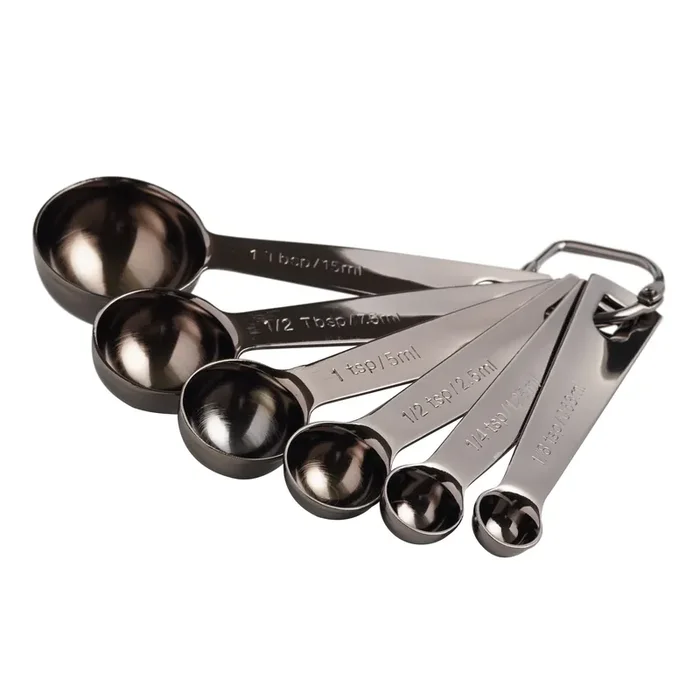 Graphite Gray Stainless Steel Nesting Measuring Spoons