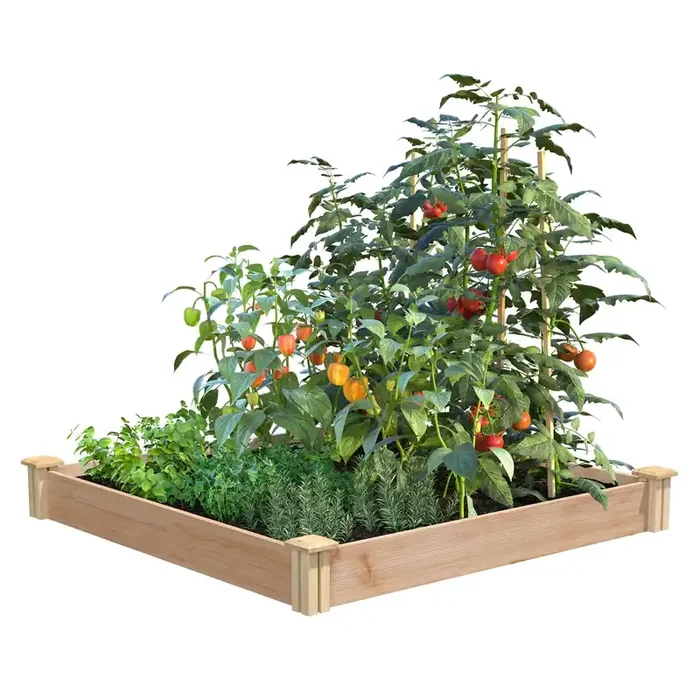 Greenes Fence 7.33-cu ft 48-in W x 48-in L x 5.5-in H Natural Cedar Cedar Raised Garden Bed