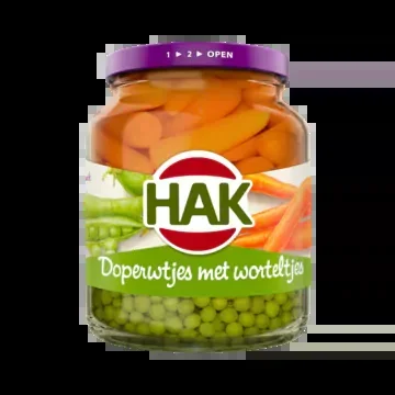 Hak Green peas and carrots