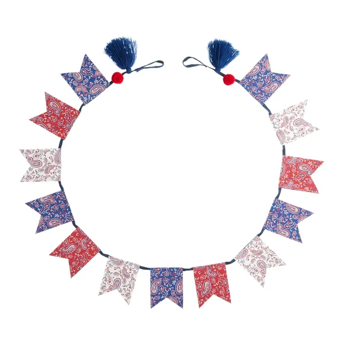 Handmade Paper Americana Paisley Garland