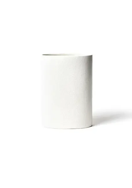 HAPPY EVERYTHING WHITE SM DOT MINI OVAL VASE