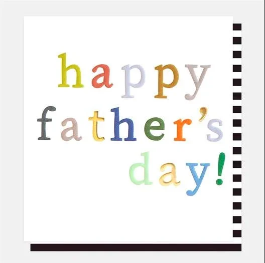 Happy Father’s Day Colourful Text Card