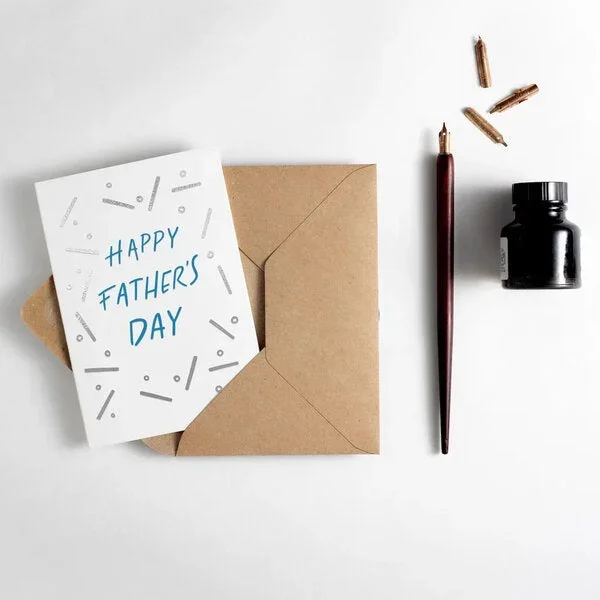 Happy Father’s Day Foil Border Letterpress Card