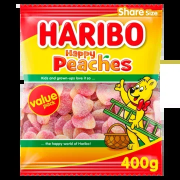 Haribo Happy peaches share size
