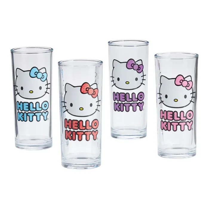 Hello Kitty Glitter Tumbler 4 Pack
