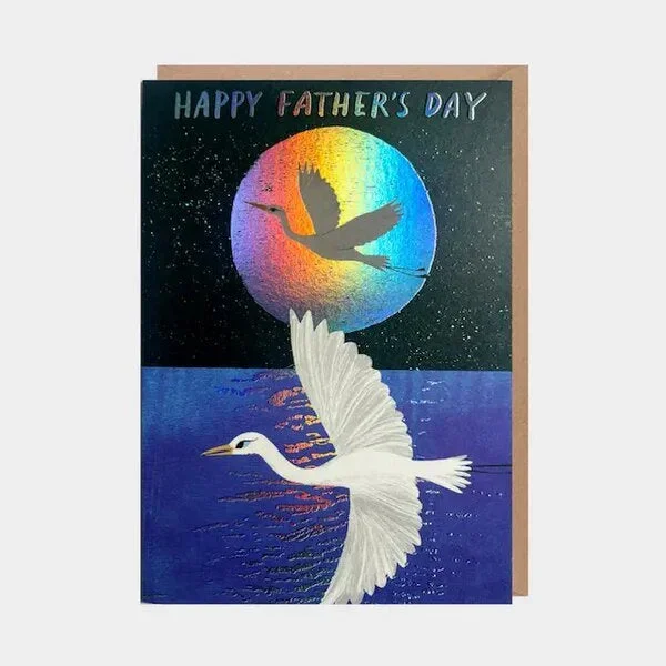 Herons by Sea Happy Fathers Day Card