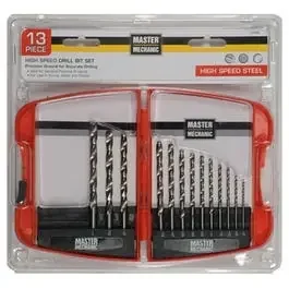 High-Speed Steel Drill Bits, 13-Pc. Set, 80 Teeth, 10-In.