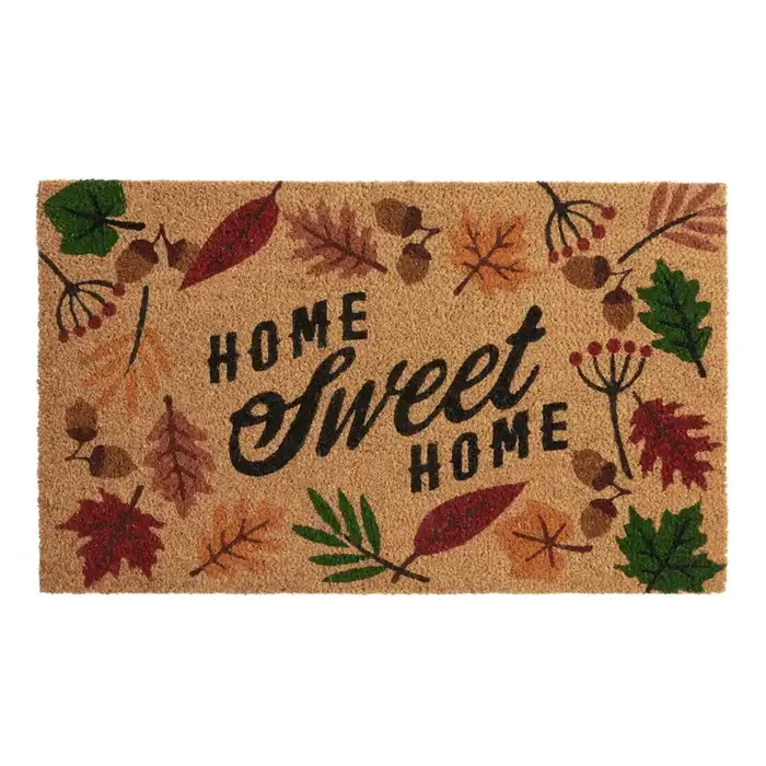 Home Sweet Home Fall Leaves Coir Doormat
