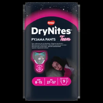 Huggies Dry nites absorbing night pants for girls (from 8 to 15 year)