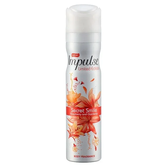 Impulse Ladies Deodorant Body Spray Secret Smile 75ml – Case of 6