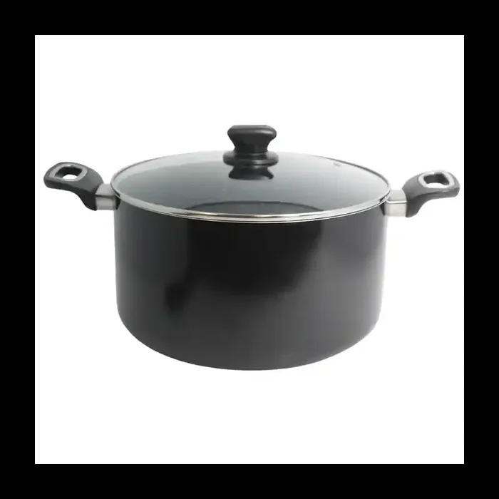 Imusa Dutch Oven Ceramic Black Speckled w/ Glass Lid 3.0mm 10 qrt