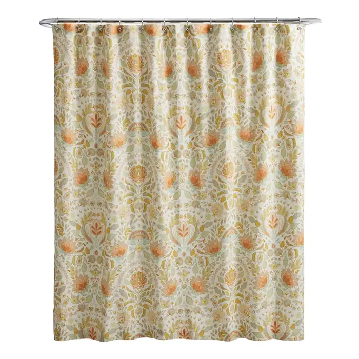 Indah Multicolor Floral Printed Shower Curtain