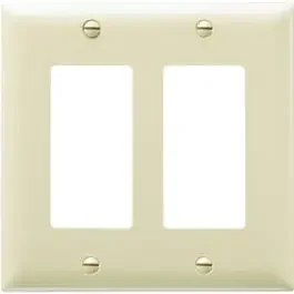 Ivory 2 Decorator Openings Nylon Wall Plate