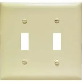 Ivory 2-Toggle Nylon Wall Plate