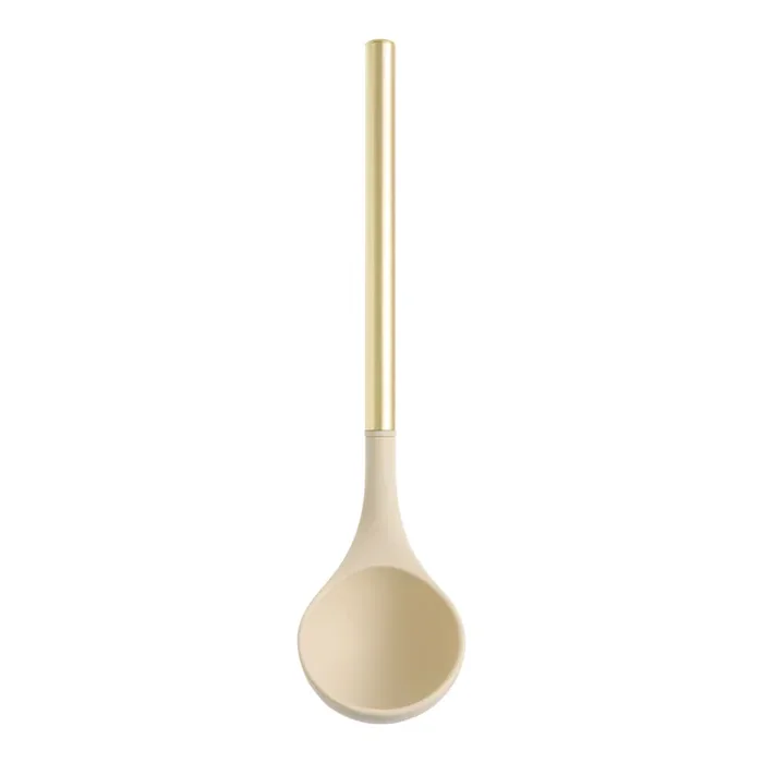 Ivory Silicone and Brushed Gold Steel Ladle