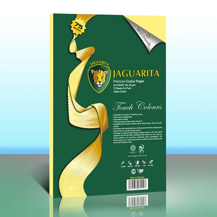 Jaguarita A4 Paper Yellow 75 Sheets 80gsm
