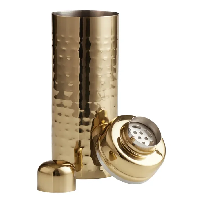Julian Gold Hammered Slim Cocktail Shaker