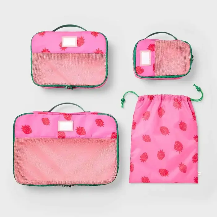 Kids‘ 4pc Packing Cube Set Strawberry – Cat & Jack™️