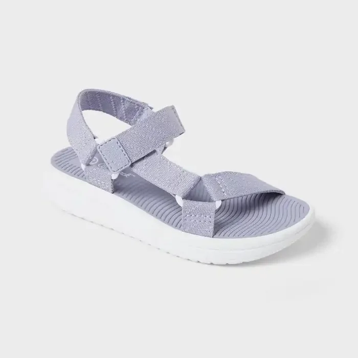 Kids‘ Arden Camp Sandals – Cat & Jack™ Purple 2 Pull-On, Non-Marking Sole, Open Toe, Recycled Polyester Upper