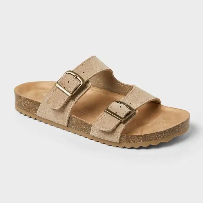 Kids Drew Footbed Sandals – Cat & Jack™ Taupe 1