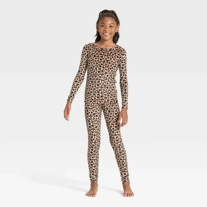 Kids‘ Long Sleeve Snuggly Soft Pajama Set – Cat & Jack™ Beige 6