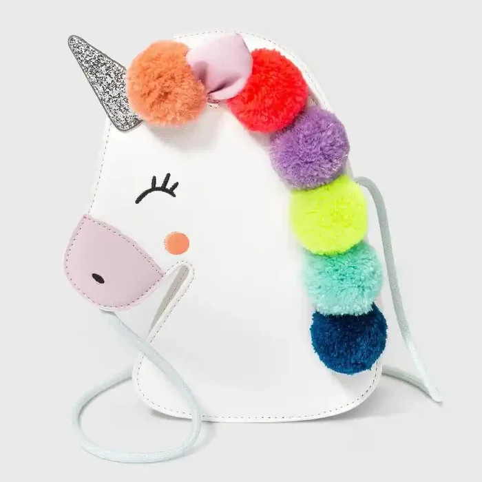 Kids‘ Pom Pom Unicorn Crossbody Bag – Cat & Jack™ White
