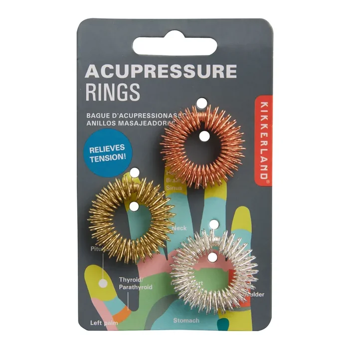 Kikkerland Acupressure Rings 3 Pack