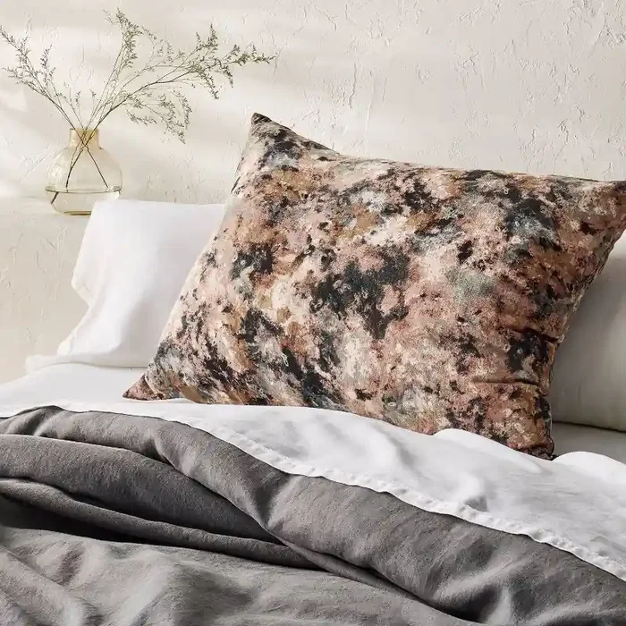 King Euro Heavyweight Linen Blend Throw Decorative Pillow Impressionist Print – Casaluna™