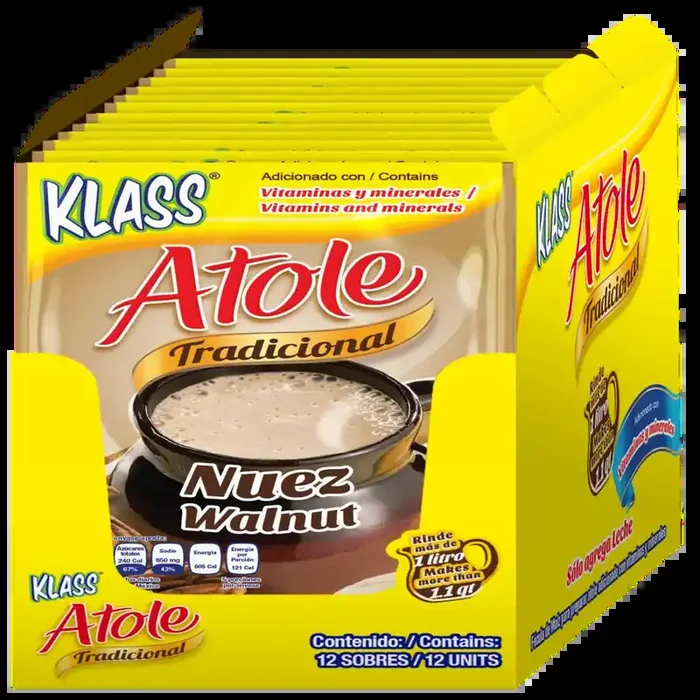 Klass Atole Walnut / Nuez (4x12ct) 1.52 oz