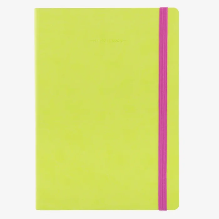 Large Lime Green Lined Notebook