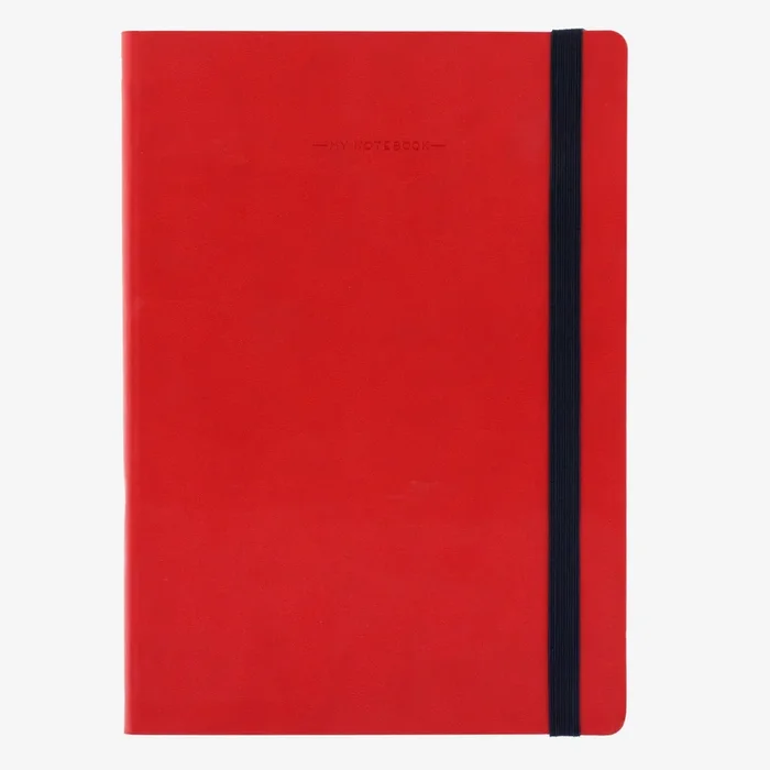 Large Plain Red Notebook