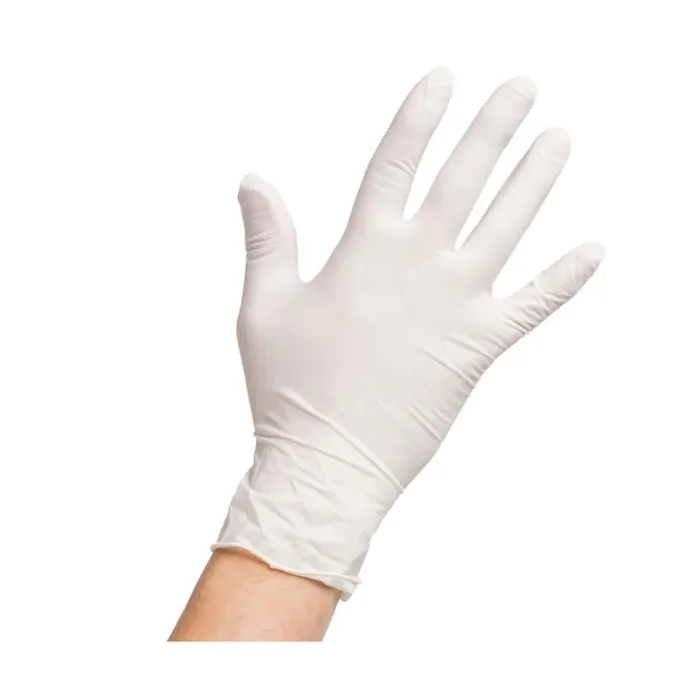 Latex Gloves Powder Free White (10×100 ct) lrg