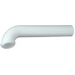Lavatory Drain Wall Tube, White Plastic, 1-1/4 x 7-In.
