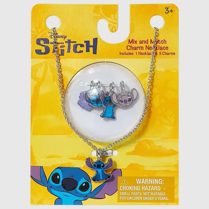 Lilo & Stitch Girls‘ Stitch Mix & Match Charm Necklace Set