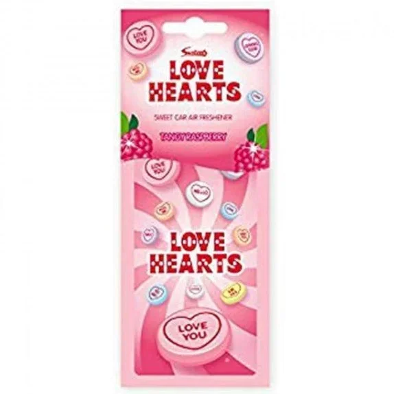 Love Hearts Car Air Freshener Tangy Raspberry – Case of 12