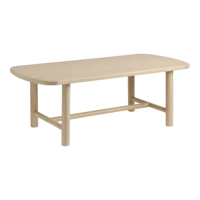 Marin Rounded Wood Pillar Leg Dining Table