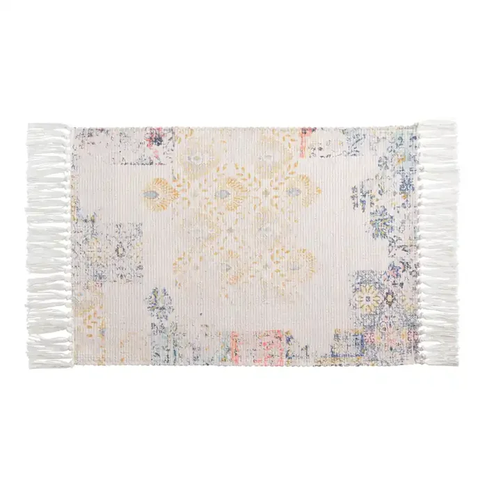 Mason Patchwork Printed Tassel Bath Mat