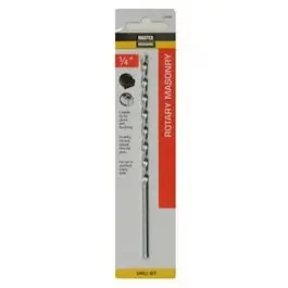 Masonry Drill Bit, Extra Length, 1/4 x 6-In.