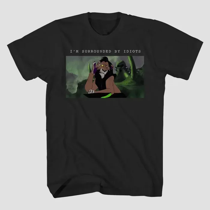 Men‘s Disney Lion King Short Sleeve Graphic T-Shirt – Black XL