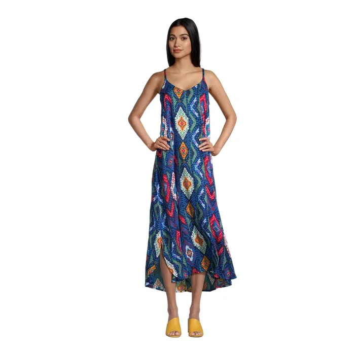 Mercado Multicolor Diamond Geo Dress