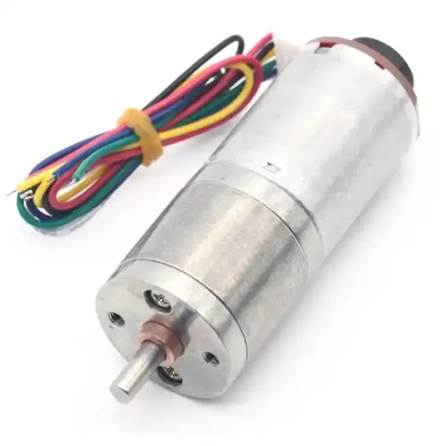 Micro DC Encoder Deceleration Motor JGA25-370B 25mm Motor 12V 11RPM 1 377 Ratio