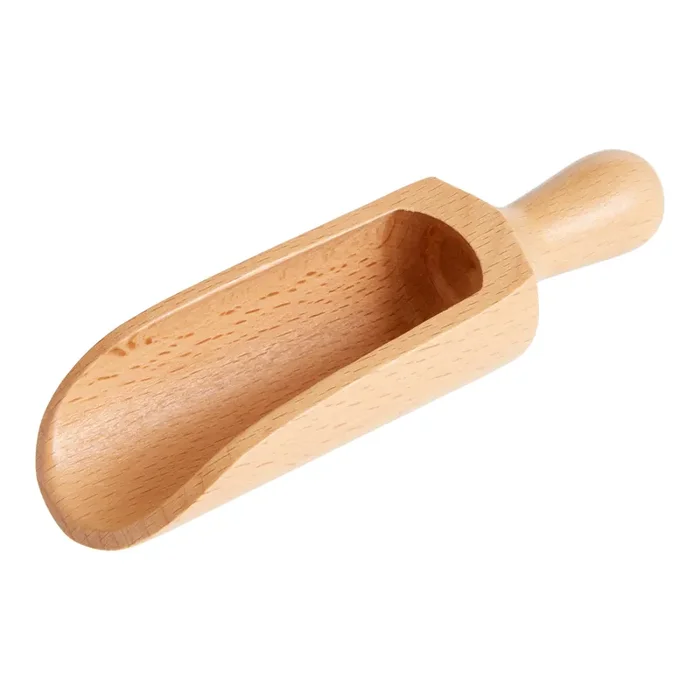 Mini Natural Beech Wood Scoop