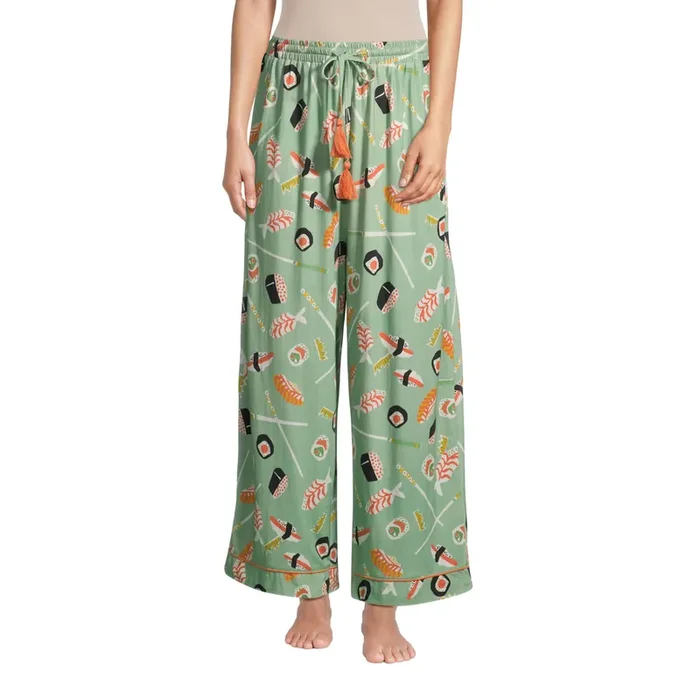 Mint and Coral Sushi Knit Pajama Pants