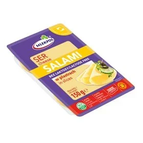 MLEKPOL GELBE KÄSE-SALAMI LAKTOSEFREIE SCHEIBEN 150 G