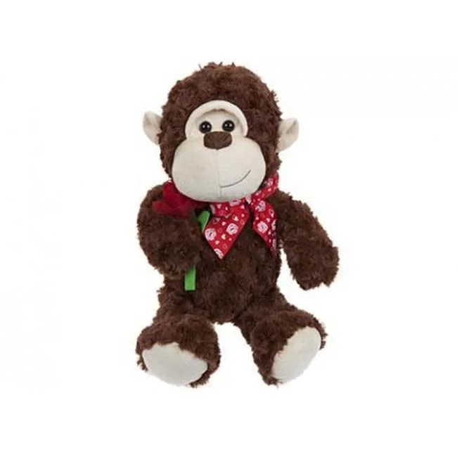 Monkey With Red Rose 17″